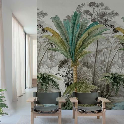 Hexoa Papier peint L'île au palmier - Made in France - 159x280cm 159x280