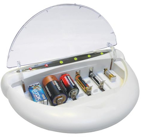 Easylife Battery Wizard (Fits 6 Batteries at Once) Battery Charger for Ordinary and Rechargeable Batteries, AA Battery Charger also Recharges AAA Batteries, C, D and 9V Batteries - Fully Guaranteed