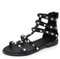 IF Fashion Scarpe Sandali Gladiatore Stivali Estivi da Donna Con Borchie Pelle Sintetica YE-703 nero N.40