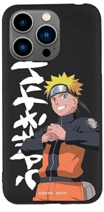 Official Naruto iPhone 14 Pro MAX Case, Japanese Text White to Protect Your Mobile Phone, Transparent Flexible Silicone Case with Official License