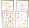 EULENTALER® Lernposter im Boho-Stil I Von Pädagogen kreativ & durchdacht gestaltet I ABC & Zahlen Poster für Kinder I Deko Bilder Kinderzimmer für Mädchen & Jungen (4er Set im DIN A4 Format)