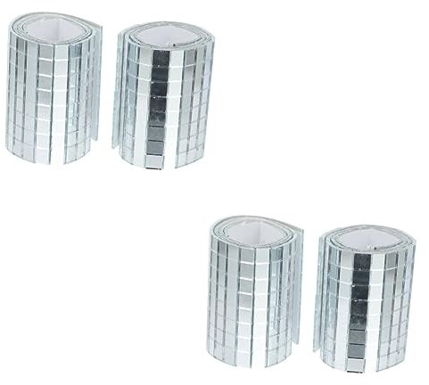 Uonlytech 4rollen Selbstklebende Mosaik Spiegel Wandaufkleber Diy Aufkleber Für Kreative Wohnraumgestaltung Und Geruchlos