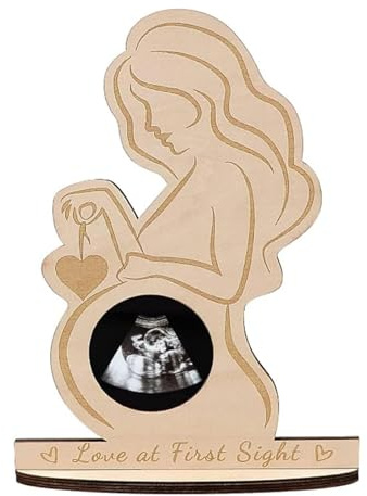 RTRTGS 1 pcs Cadre Photo pour Femme Enceinte Cadres Image Echographie à Bébé Support Photo Ultrasons pour Future Maman Idée Cadeau pour Amie Enceinte Cadre Sonogramme pour Révélation Bébé