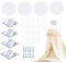 Tokaneit 6 Set Dome Moskitonetz Haken, Decke Moskitonetz Haken, 12cm Klebehaken Ohne Bohren, Bett Baldachin Haken für zu Hause, für Moskitonetz, Wand zu Haken, Kleiderschrank, Laternen, Windspielen