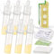 haakaa Silicone Colostrum Collector Kit, Breast Milk Collector with Cotton Cleaning Wipe, Label Stickers and Storage Case, Ready-to-Use, Reusable Storage Solution for New Moms, 4ml/6pcs