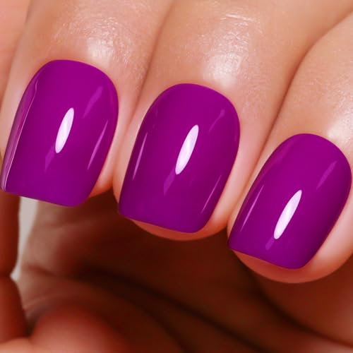 Ozzeal Smalto Semipermanente Unghie Fucsia, 15ML Fucsia Viola Smalti Semipermanenti Per Unghie Manicure D'avviamento All'arte Smalto Gel Unghie UV Soak Off Led UV Gel Nail Polish Per Donne