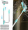 Jeorywoet Outside Window Cleaner U Shaped Extendable Squeegee For Window Cleaning Detachable Rotatable Enlarged Glass Squeegee from Inside with 2 Pcs Wiping Cloth Replacement