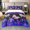 Loussiesd Schmetterlingsmuster Bettwäsche Butterflies Drucken Lila Bettwäsche Set 135x200cm 100% Baumwolle für Mädchen 3D Tier Theme Bettbezug Set Glitter Drucken (No Glitter) Betten Set
