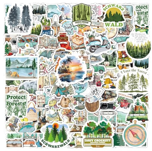 200 pegatinas retro para ordenador portátil, accesorios de scrapbooking, equipaje, camping, pegatinas para exteriores