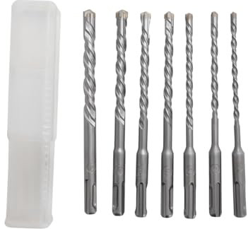 AOMIKITSTU Betonbohrer Set 7 Stück, 5, 6, 6, 8, 8, 10, 12×160mm Bohrer Set, Bohrhammer, Hammerbohrer, Steinbohrer für Schlagbohrmaschine