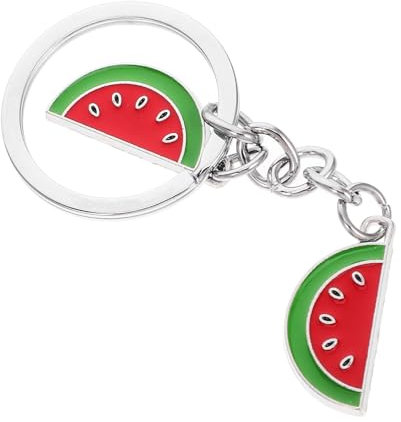 Amosfun Niedlicher Schlüsselanhänger in Wassermelonenform Modischer Schlüsselanhänger Mit Obstanhänger Für Die Tägliche Dekoration