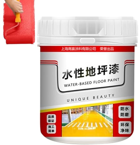 Pintura para pisos a base de agua - Pintura para concreto impermeable de secado rápido de 500 g | Pintura de hormigón con revestimiento antideslizante | Pintura para pisos de concreto | Revestimiento