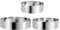 sourcing map Round Cake Ring 6/7/8 Inch Seamless Stainless Steel Pastry Mousse Dessert Ring Mirror Coating for Baking Cooking Making Tool
