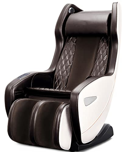Aspria Massagesessel, Elektrischer Liegestuhl, Bionische Massagetechniken, Bluetooth-Lautsprecher, Platzsparender Relax-Massage-Stuhl für Hotels, Salons, Büro und Heimgebrauch (Weiß-Braun)
