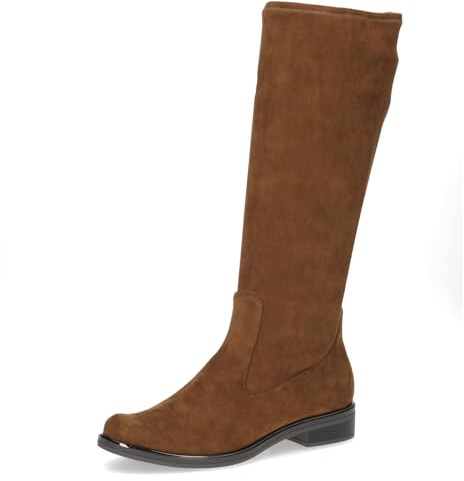 Caprice Damen Mode-Stiefel flach, Braun (BROWN STRETCH), 40,5