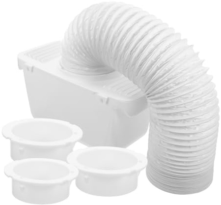 GLSTOY Kit de Ventilation pour Sèche-linge Tambour Collecteur de Peluches, Bac à Condensation et Tuyau D’évacuation Flexible, Accessoires Compatibles et Solide pour Entretien