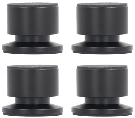 POENVFPO Lautsprecher Stoßdämpfer Füße Isolation Pucks 4 Sätze für Plattenspieler AMP CD DAC Recorder, Messingebenen