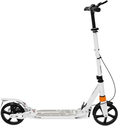 Roller für Kinder und Erwachsene bis 100 kg, mit Scheibenbremse, langlebige Konstruktion, faltbar, schnell verstellbar, Lenker verstellbar, Räder aus Polyurethan mit 20 cm, Stoßdämpfer
