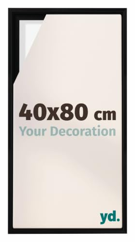 Yd. Schattenfugenrahmen 40x80 Schwarz Matt - Rahmen für Leinwand - MDF Lyon | Schattenfugenrahmen für Leinwände, Geeignet für Leinwände bis 2 cm Dicke, Ohne Rückwand und Glas, Made in Holland