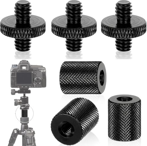 6 Stück Stativ Adapter, 1/4 Auf 1/4 zoll schraube, Stativ Schraube,Gewindeadapter Stativschraube Kamera Schrauben Adapters 1/4 Auf 1/4 Zoll Adapter Für Kamera Mikrofonstativ Lampenstative
