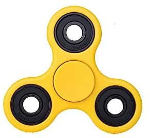Christmas Concepts® - Exklusiv Gelb & Schwarz Fidget Hand Spinner - Stress Reducer, Stress Relief, Autismus - Spin Time 1-3 Minuten