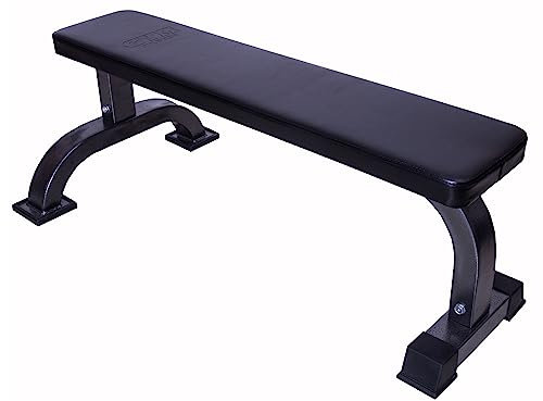 GYM MASTER Heavy Duty Flat Weight Bench - Strong 300kg Design with Thick Padded Cushion