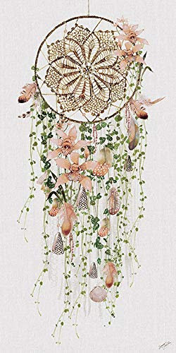 Summer Thornton Orchid Dreamcatcher 50 x 100cm Canvas Print Leinwanddruck, Mehrfarbig, 50 x 100 cm