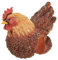 SIDCO Zaunhocker Kantenhocker Huhn Hellbraun Zaunhuhn Henne Gartenfigur Garten Deko