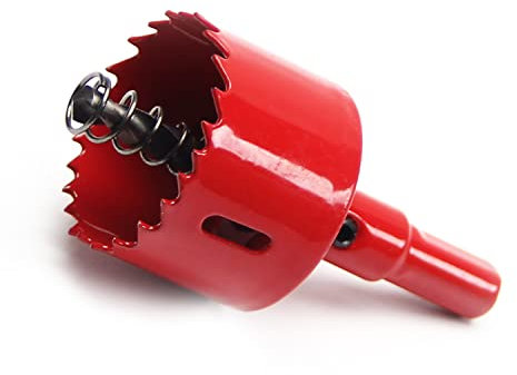 Utoolmart 40mm Bi-Metal Hole Saw M42 High Speed Steel Holesaw Blade 25mm Cutting Depth Opener Cutter Drill Bit with Triangular Handle for Wood Sheet Metal Plastic Fiberboard