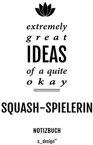 Notizbuch für Squash Spieler / Squash-Spielerin: Originelle Geschenk-Idee [120 Seiten gepunktet Punkte-Raster blanko Papier]