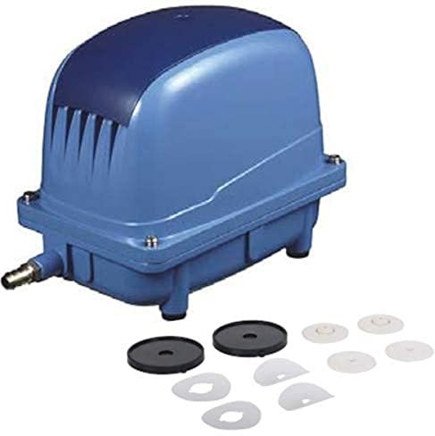 AquaForte AP-80 Luftpumpenset, Luftpumpe inklusive Ersatzmembranen, 55 Watt, Kap. Bei 2 Meter 53 Liter pro Minute, Max. Förderhöhe 3,6 Meter, 3,5 kg, Ausgang 18 Millimeter, blau