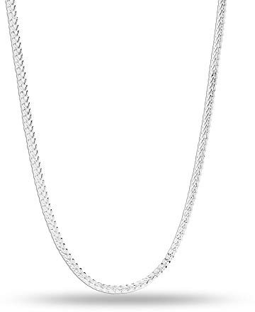 LeCalla 925 Sterling Silver Italian Fox-Tail Rope Chain Necklace for Women 20 Inches