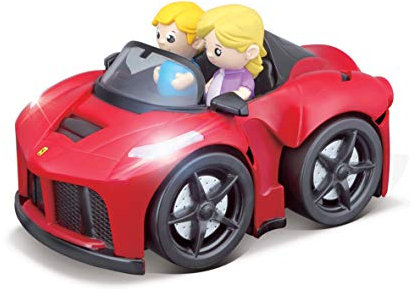 Bb Junior Bburago FERRARI POPPIN DRIVERS Preschool Toy Car, Red, 18.5 cm x 13.5 cm x 18 cm