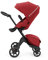 Stokke Xplory X, Ruby Red – Eleganter Kinderwagen – Anpassbarer Komfort für Baby & Eltern – Polsterung, Sicherheitsgurt & reflektierender Reißverschluss für mehr Sicherheit – Im Nu faltbar