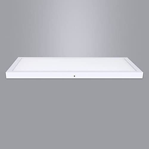 Panel Led Superficie Plafon Techo 30X120cm 48W Facil Instalacion Con Driver Incluido Cuerpo de Aluminio Luz Uniforme (6000K-Blanco Frio)