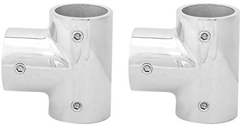 Candeon T-Stück Rohrverschraubung, 2 Stück 1 Zoll 3-Wege Rohrverbinder T Rohrfittings, 90° Grad 3-Wege Rohrverschraubungen Edelstahl Eck-Verbinder Schlauchanschluss Für Rohrverbindungen