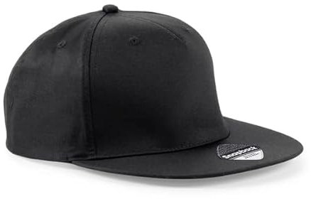 COOZO Unisexe 5-Panneaux Snapback Rappeur Chapeau de Relance - Noir