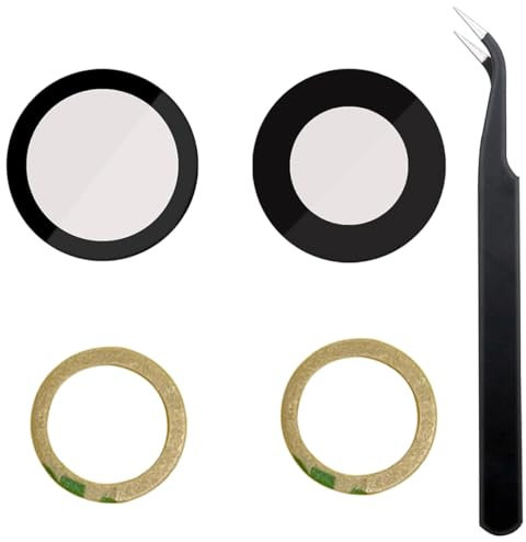 Paquete de 2 Lentes de Repuesto Originales de Cristal de Zafiro para cámara Trasera Compatible con iPhone 13 de 6.1 pulgadas/13 Mini de 5.4 Pulgadas + Adhesivo preinstalado + Kit de Herramientas