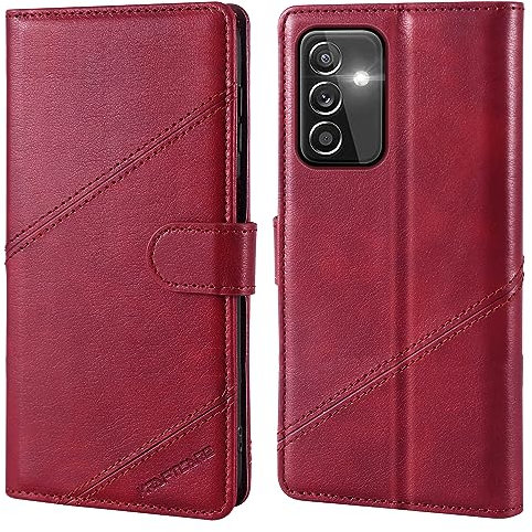 KRAFTCARE Handyhülle für Samsung A54 5G mit [Premium PU Leder] [Kartenfach] [Stand] Flip Case Wallet Lederhülle Handytasche Schutzhülle Klapphülle für Samsung Galaxy A54 5G Hülle, Weinrot