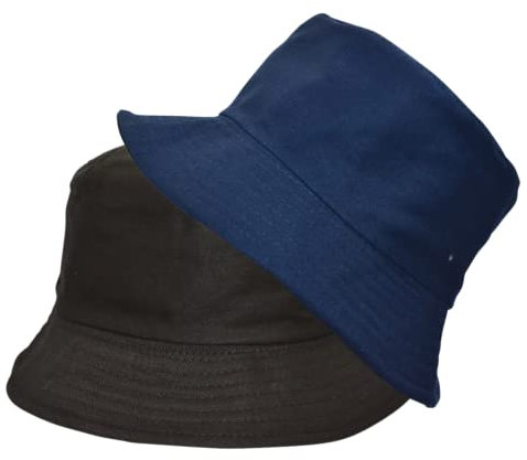 Alsino Anglerhut Fischerhut Sonnenhut Bucket Hat Hut Reversibel Freizeithut Outdoor Wende-Hut Sommermütze Herbst Camping Reisen Wandern - für Damen Herren Kinder, Farbe wählen:Navy