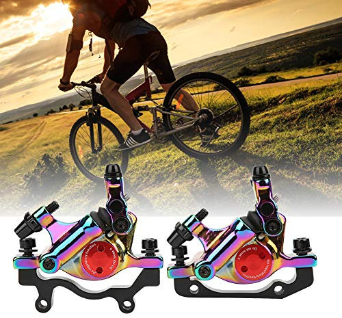 Tbest HB-100 Xtech Zoom Hydraulic Brakes Hb100 e Bike Brake Kit Himiway Ebike Set for Scooter Ycle Mountain Blue Caliper Shimano Shim Cable Pull,Parts HB-100 Bike Aluminium Alloy (Colorful)