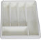 ZARVICZONIA Midnight Plastic Kitchen Cutlery Tray Organizer - Drawer Insert for Tidy Storage and Organization (Cream)