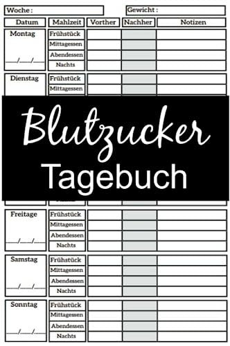 Blutzucker Tagebuch: 2 Jahre tägliche Blutzuckermessung