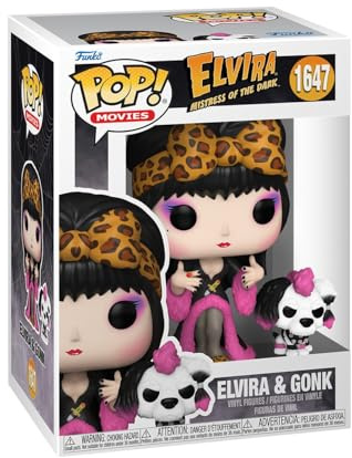 Funko POP! & Buddy: Elvira Mistress of the Dark & Gonk | Offizielles Comedy Merch - Vinyl Sammelfigur als Regal Deko - Geschenkidee zum Geburtstag für Fans und Sammler
