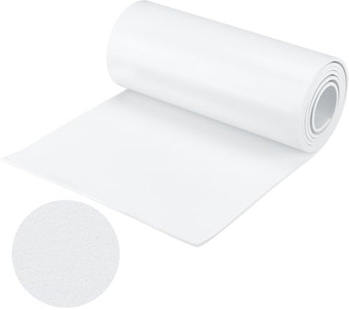 BENECREAT 2 m x 30 cm Rouleau de Mousse EVA Auto-Adhésif Blanc Feuille de Caoutchouc Mousse Imperméable 4 mm D'Épaisseur pour la Protection des Meubles, Combler Les Lacunes, Costumes