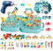 Montessori Spielzeugkiste mit Bohrmaschine, 223pcs Magic Montessori Play Toolbox, 2024 Creativity Tool Box with Drill, Mosaic Puzzle Toy Drill Screw Tool Set Montessori Spielzeug ab 3 Jahre (A)