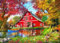 Bluebird Puzzle - Sonniger Herbst bei der Scheune - Puzzle 1500 Teile - Traditionelle, idyllische Bauernhofszene mit Fluss und Tieren - Erwachsenenpuzzle