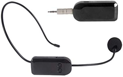Eighosee Casque micro sans UHF 2 en 1 - Portée de 40 m pour l'enseignement de la parole