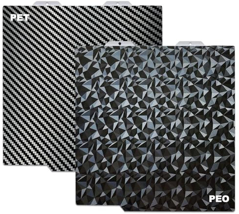 JUUPINE PEO PET Bauplatte für Bambu Lab A1 Mini-3D-Drucker, Diamant-PEO + Kohlefaser-PET, flexibles Federstahlblech, doppelseitig strukturierte PEO-PET-Platte, 184 x 184 mm
