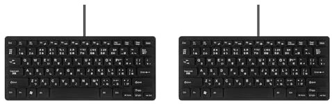 Haztholf - Teclado Bilingüe USB con cable USB para tableta, PC/ordenador portátil, iOS/Android